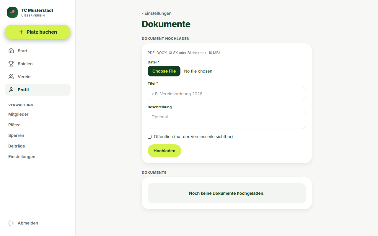 Screenshot Dokumente