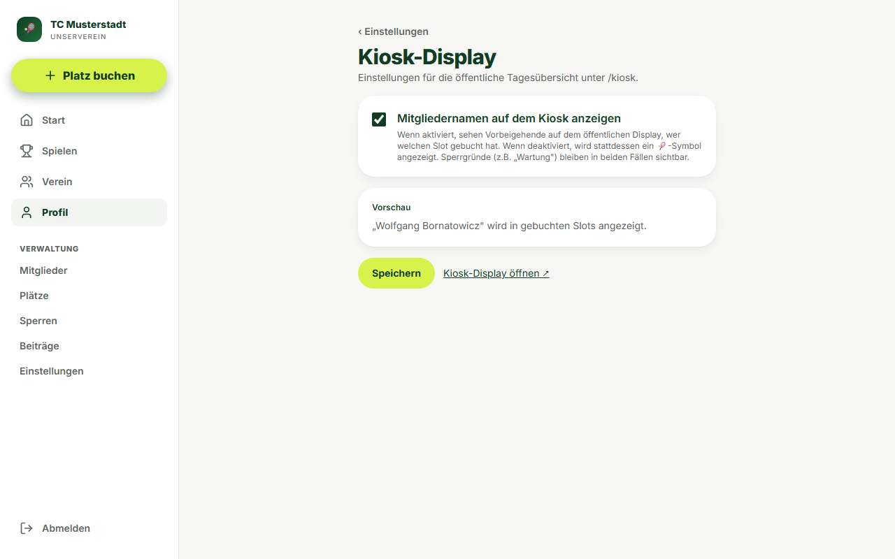 Screenshot Kiosk