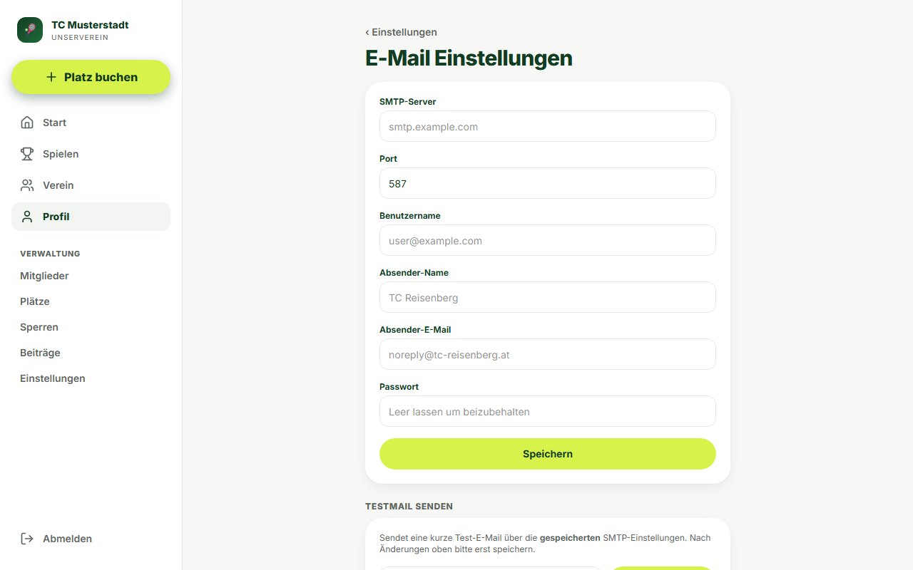 Screenshot SMTP