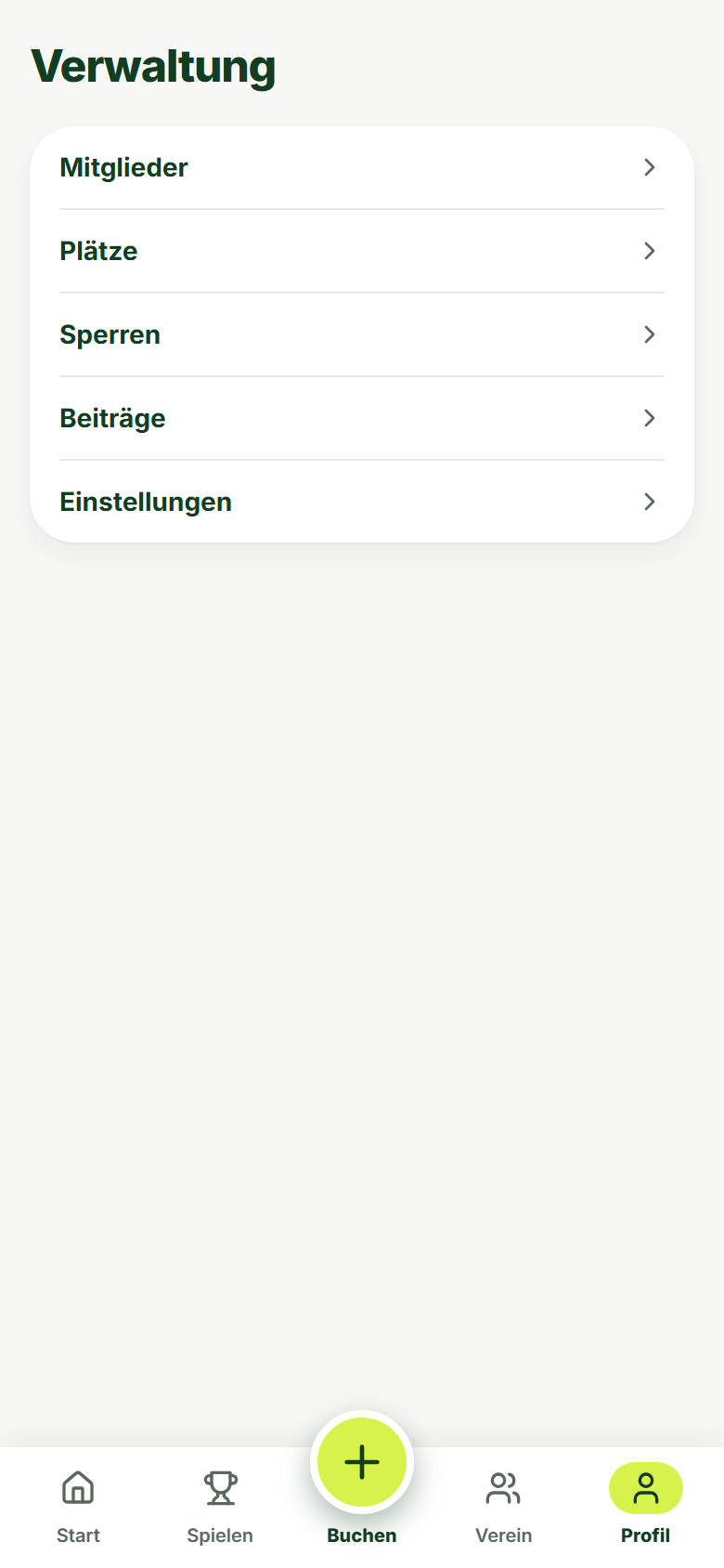 Screenshot Verwaltung am Handy
